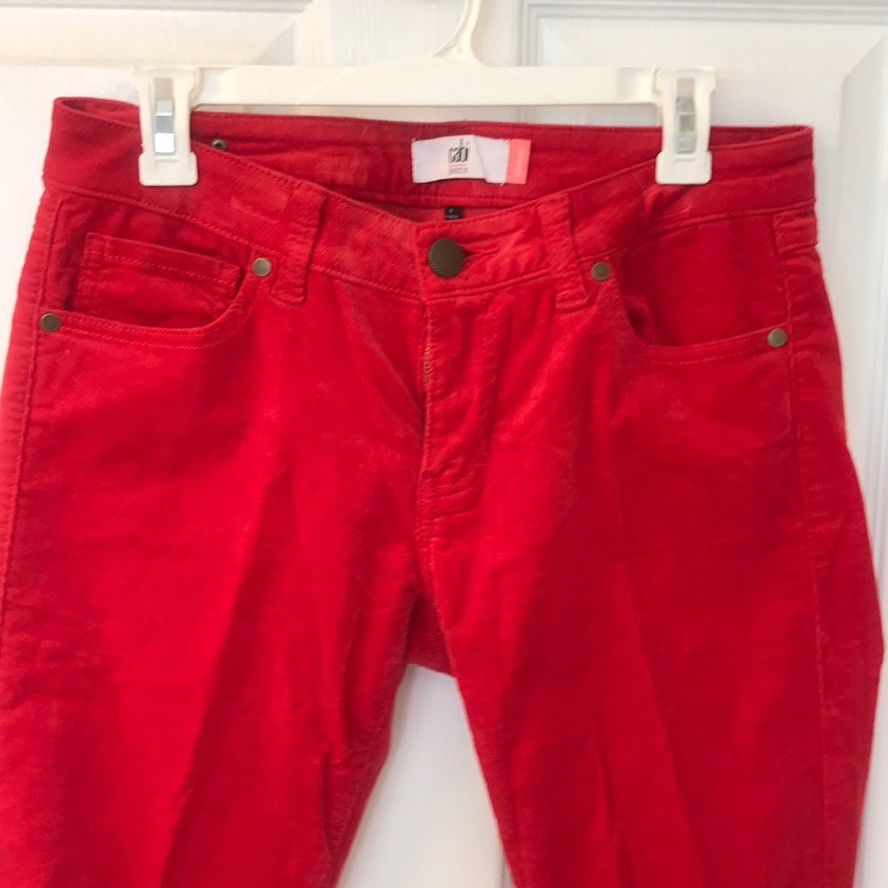 CAbi red skinny cords size 6